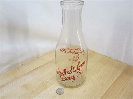 1940's St. Louis Dairy Milk Bottle Baby Cheeks