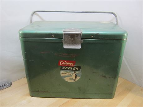Vintage Coleman Metal Cooler 1950's