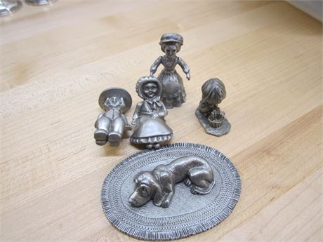 Lot of Pewter People