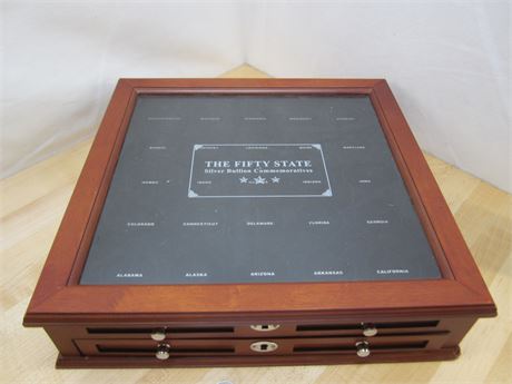 Silver Dollar wood collector box
