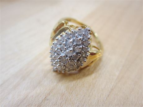 Yellow Gold 14kt Real Multi Diamond Ring (most rings are Sz 10)