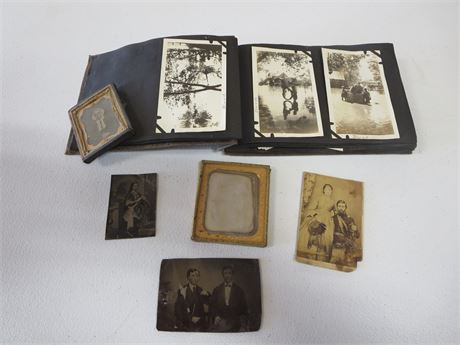 Vintage Photos Civil War Vet and Tin types Lot