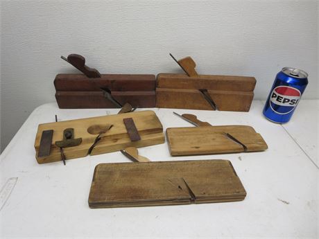 #1 Vintage Wood Working Planes Lot of 5