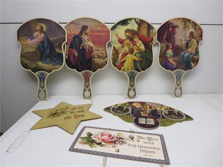 Vintage MINT Church Fans Lot Indiana