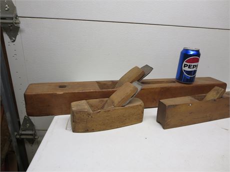 Vintage Large Wood Plane Lot of 3