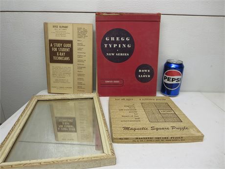 Vintage Typing, X-Ray, Puzzle & Frame Lot