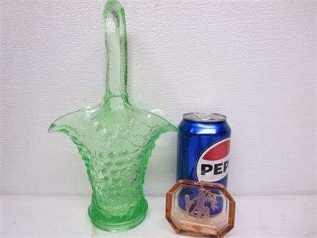 Uranium Vase & Roman Glass Trinket Piece