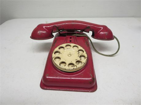Vintage Steel Telephone Toy