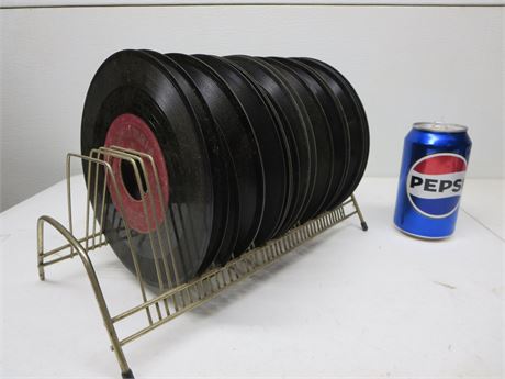 45 records and holder Lot