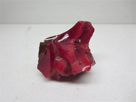 Vintage Red Slag Glass Chunk