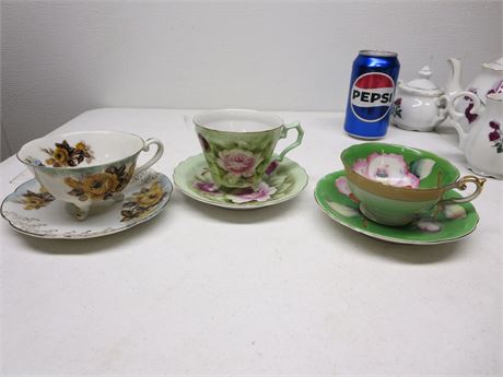 Lefton+ Tea Cups Lot of 3