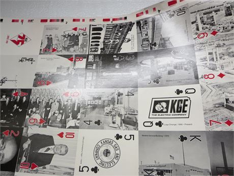 KG&E 75th Anniversary Playing Card Sheet
