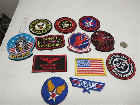 Lot of Top Gun Military Pilot Patches