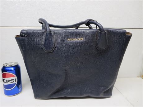 Michael Kors Blue Leather Purse (kind of stiff)